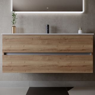 Подвесная тумба под раковину Sancos Urban UR120-1EG 120см дуб галифакс натуральный